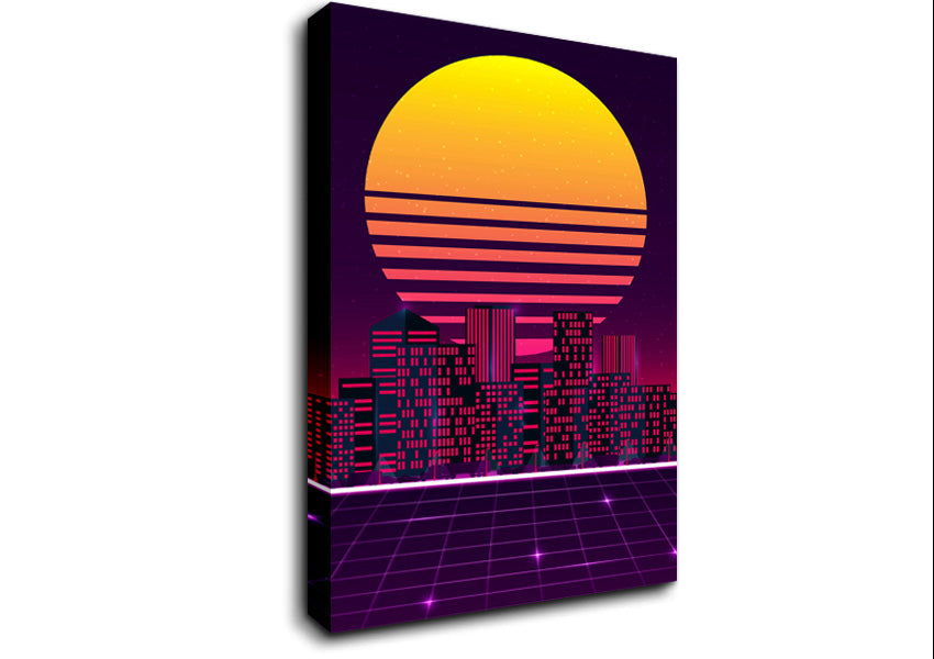 City Sun Canvas Wall Art
