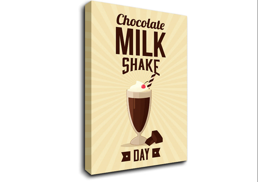 Chocolate Milk Shake Day Canvas Wall Art
