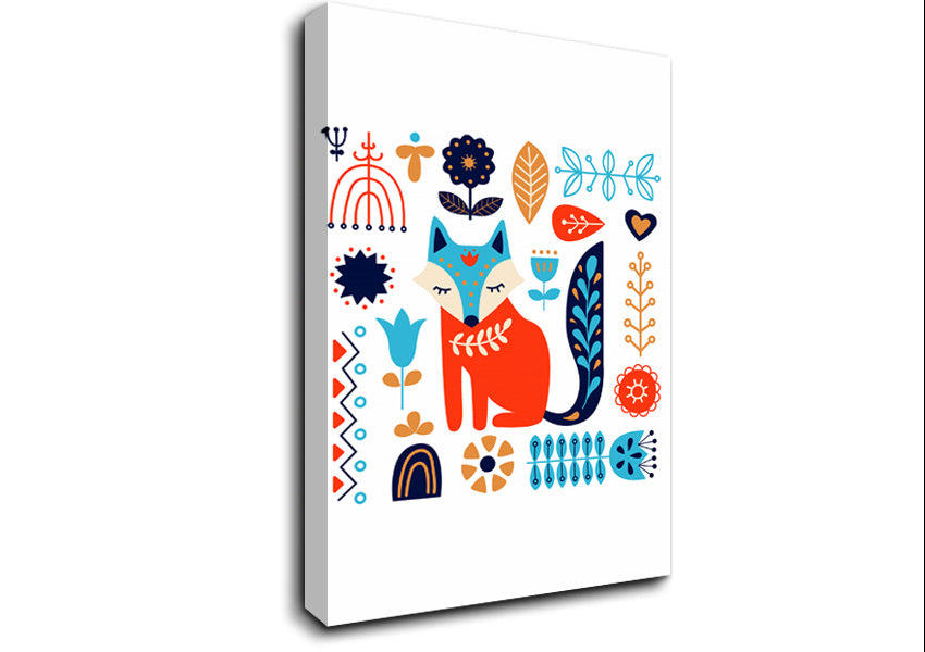 Foxy Garden Canvas Wall Art