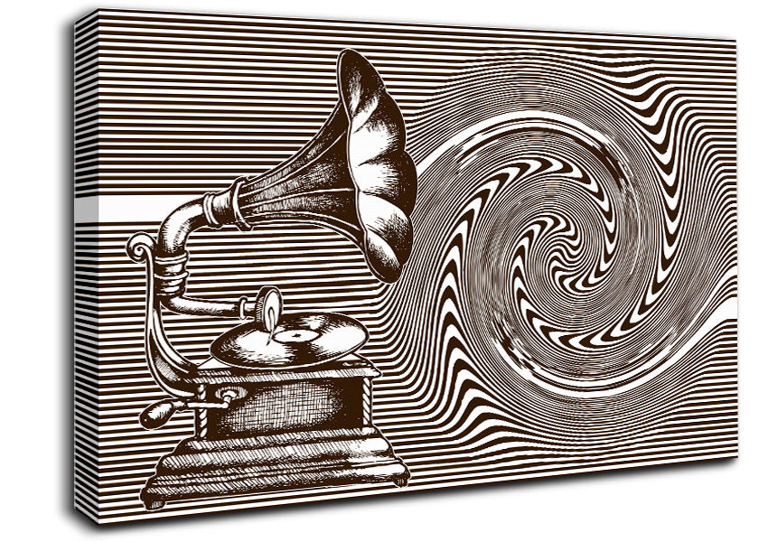 First Record Player Canvas Wall Art