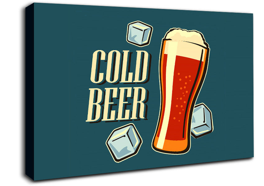 Cold Beer Canvas Wall Art
