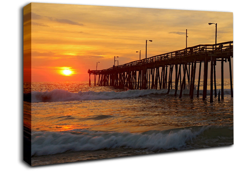 Sunset Waves Canvas Wall Art