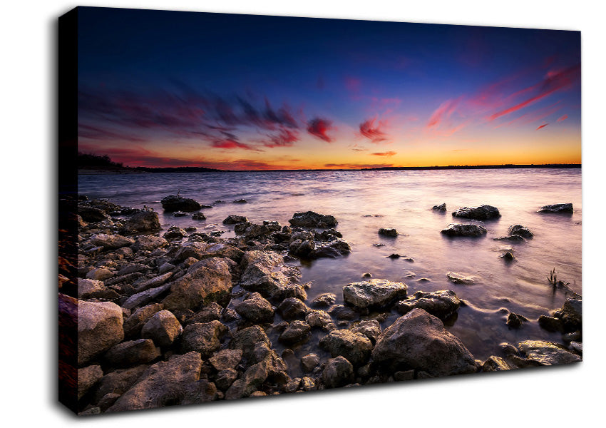 Serene Ocean Rocks Canvas Wall Art