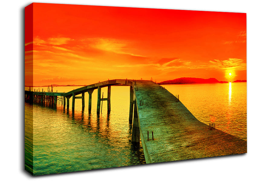 The Old Fishing Pier Canvas Wall Art