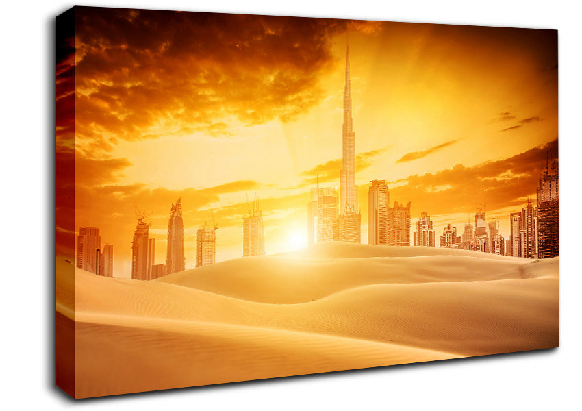 Stunning Burj Khalifa Tallest Building In The World Canvas Wall Art