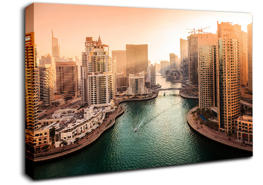 Marina City Canvas Wall Art