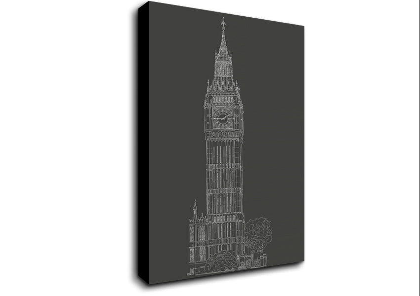 Big Ben Sketch 2 Canvas Wall Art