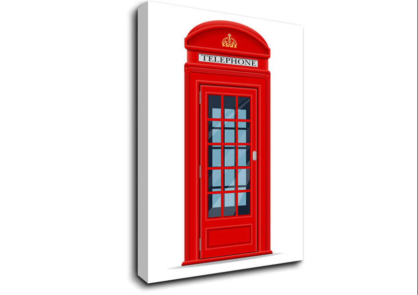 Red Phone Box Canvas Wall Art
