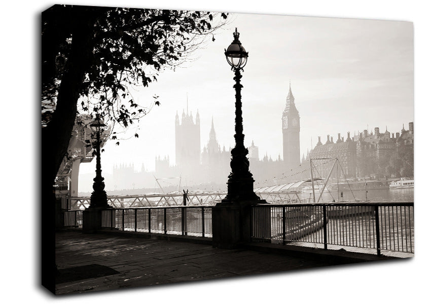 Mist Over The City 1 Canvas Wall Art