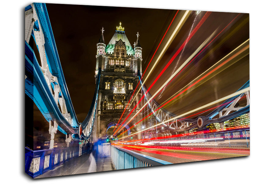 Tower Bridge Speed Of Light 1 Canvas Wall Art