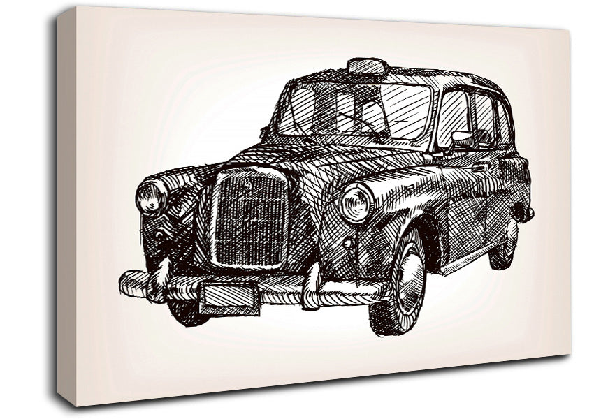 Iconic Black Cab Canvas Wall Art