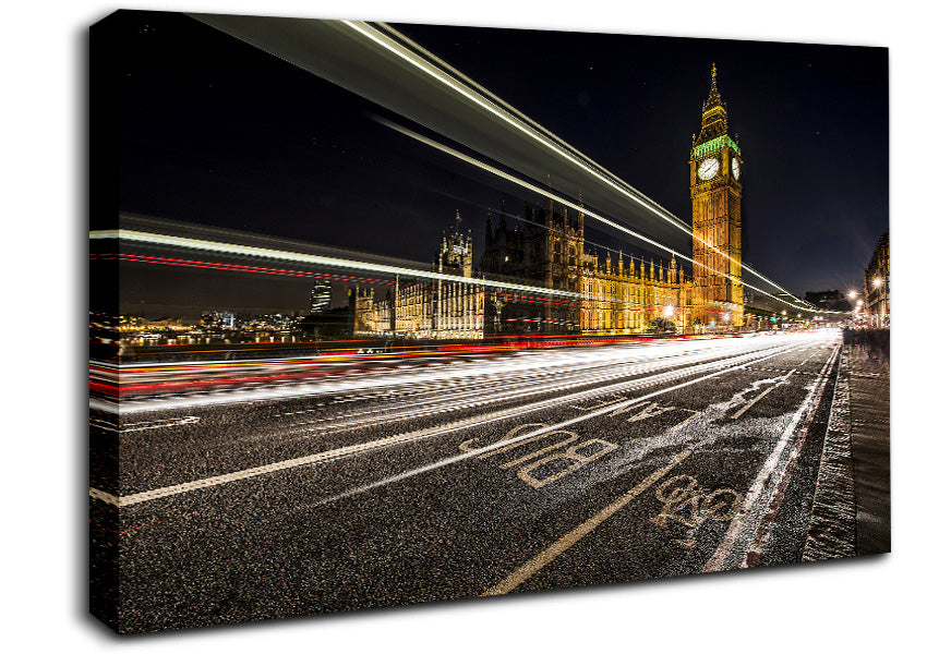Big Ben Speed Of Li Canvas Wall Art