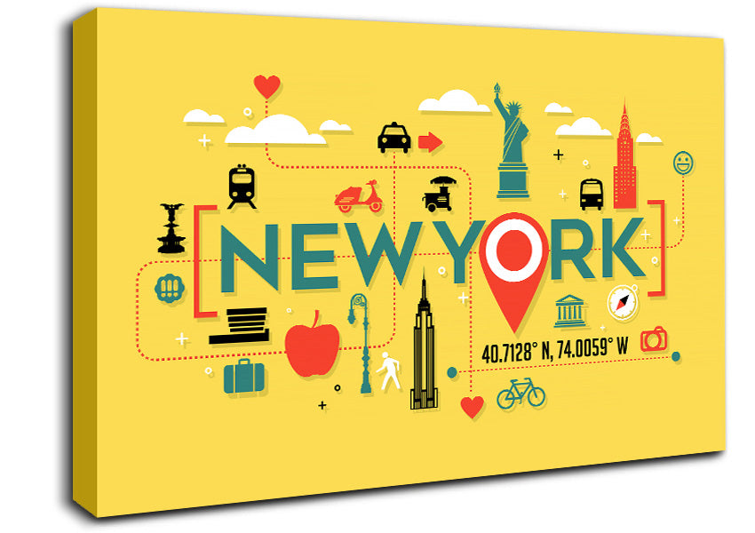 The Route In NYC Canvas Wall Art