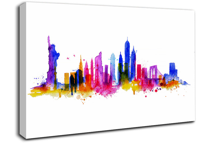 NYC Rainbow Canvas Wall Art