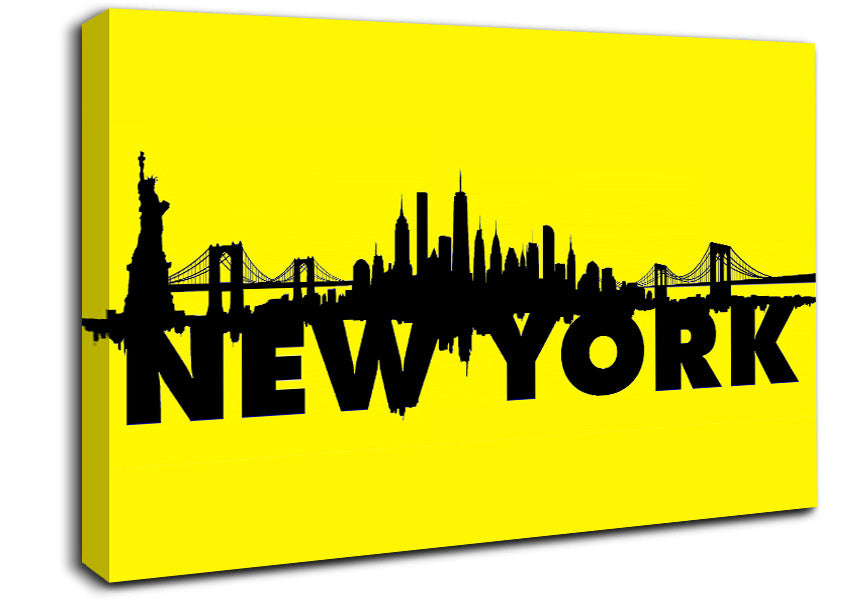 Yellow NYC Canvas Wall Art