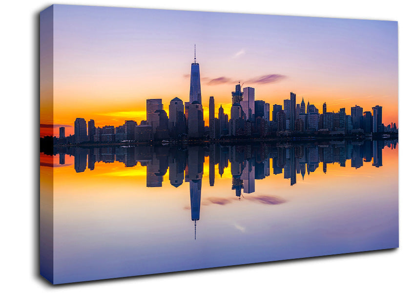 Perfect Sunset Reflections Canvas Wall Art