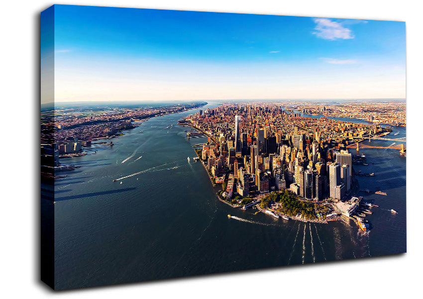 The Harbour Around NYC Canvas Wall Art