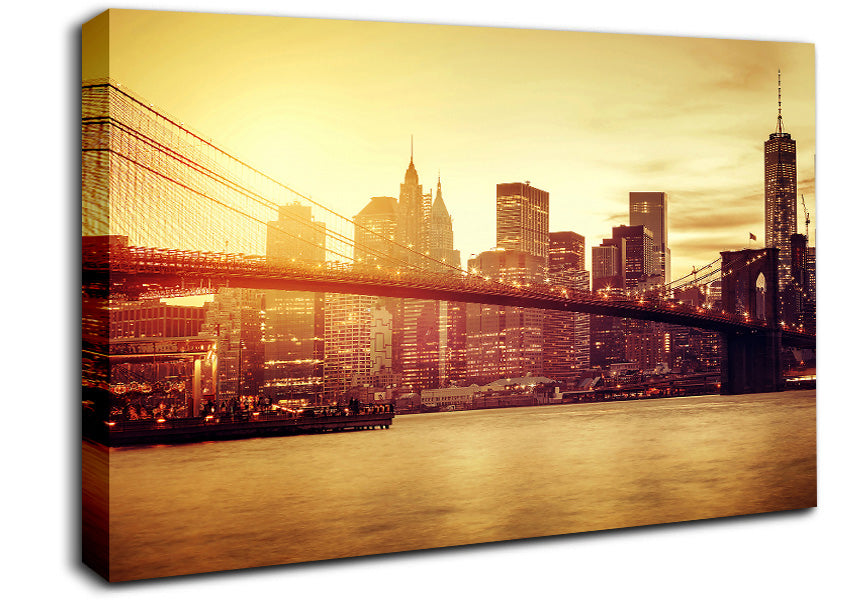 Brooklyn Bridge Splendour Canvas Wall Art