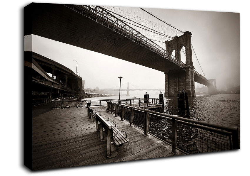 Under The Brooklyn Bridge Canvas Wall Art