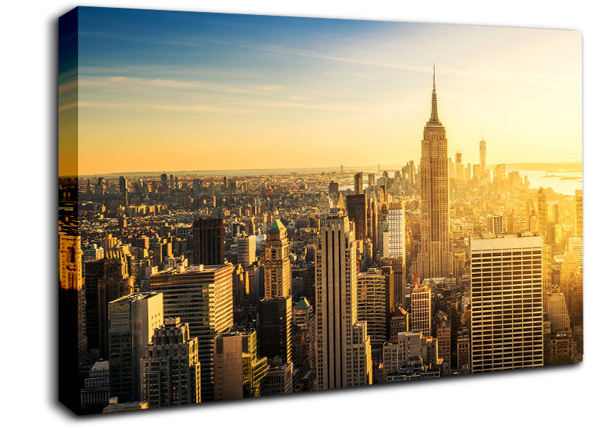 Beautiful Yellow Sunrise Canvas Wall Art
