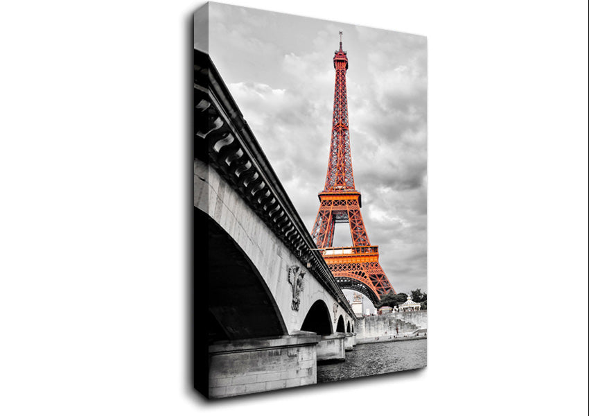 Eiffel Tower Over The River Seine 5 Canvas Wall Art
