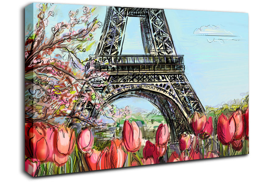 Eiffel Tower Close Up 3 Canvas Wall Art