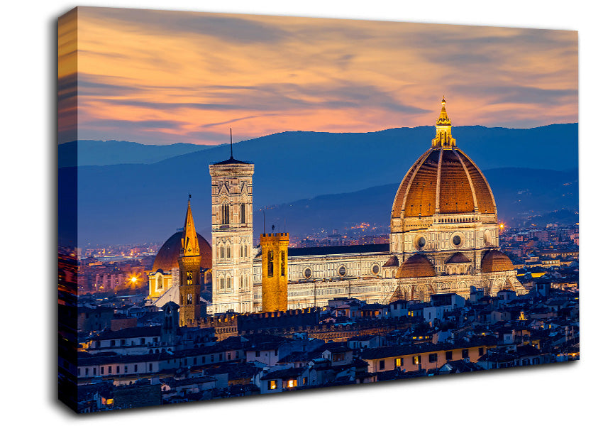 St Peter's Basilica Night Glow Canvas Wall Art