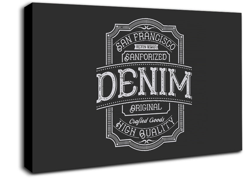 Denim Poster Canvas Wall Art