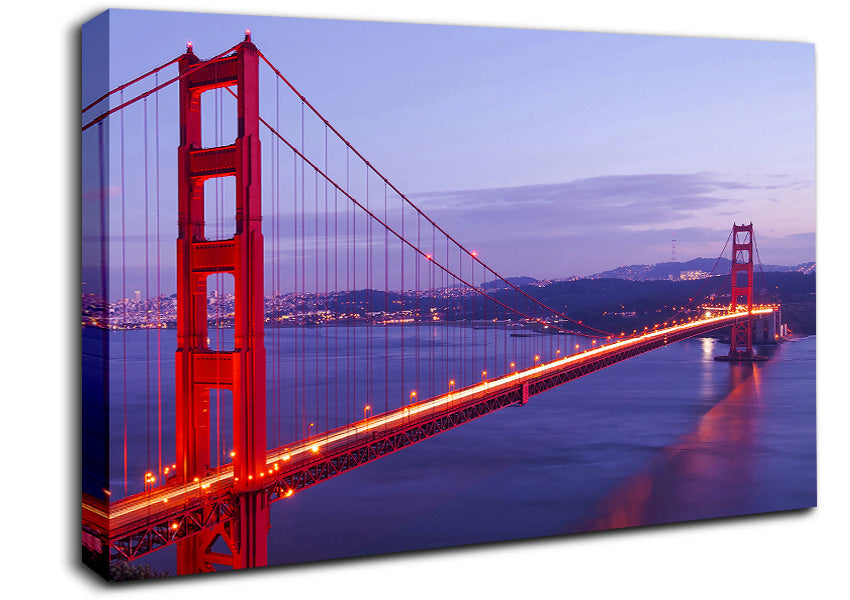 Golden Gate Bridge Twilight Canvas Wall Art