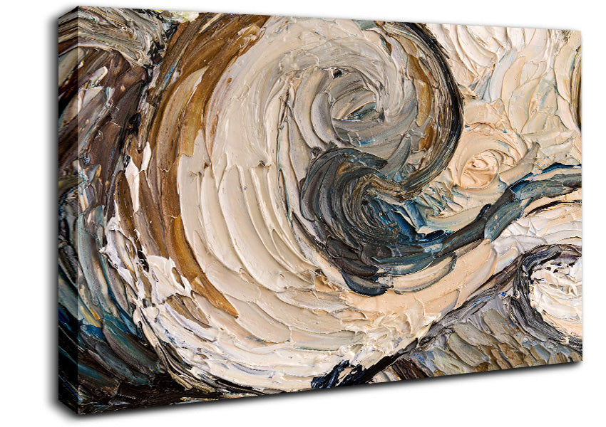 Chocolate Caramel Wave Canvas Wall Art