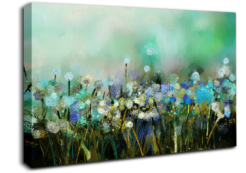 Flower Sparkle Canvas Wall Art