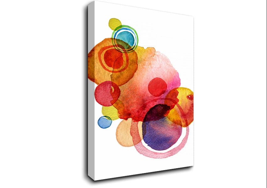 Rainbow Planets Canvas Wall Art