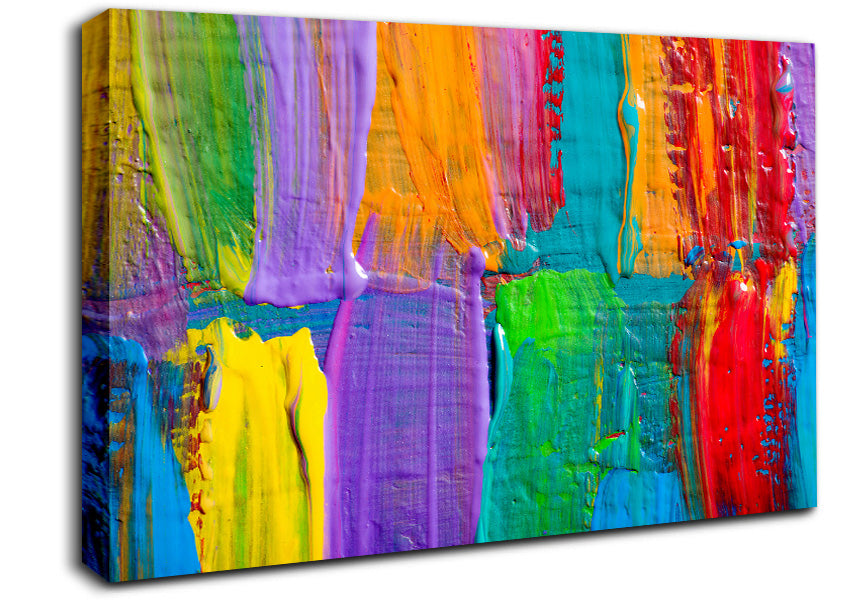 Rainbow Silk Canvas Wall Art
