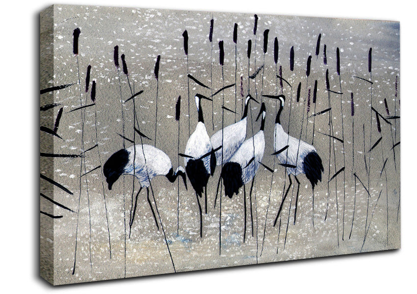 Bird Treat Canvas Wall Art