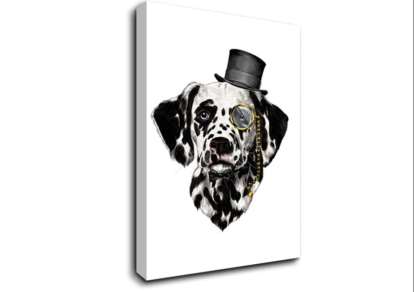 Clever Dalmation Dog Canvas Wall Art