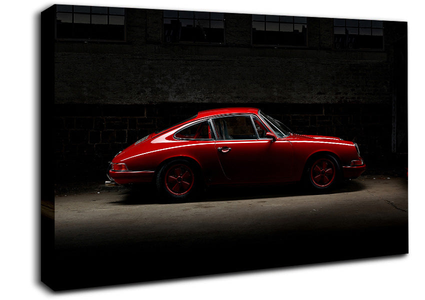Classic Red Porsche Canvas Wall Art