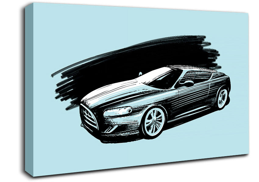 Aston Martin Blues Canvas Wall Art
