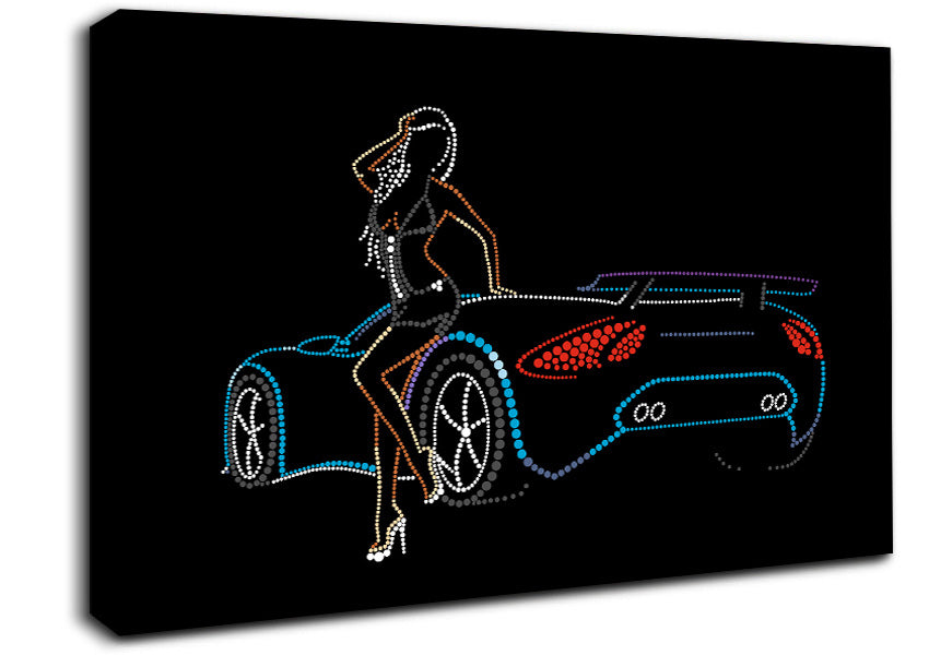 Lamborgini Lights Canvas Wall Art
