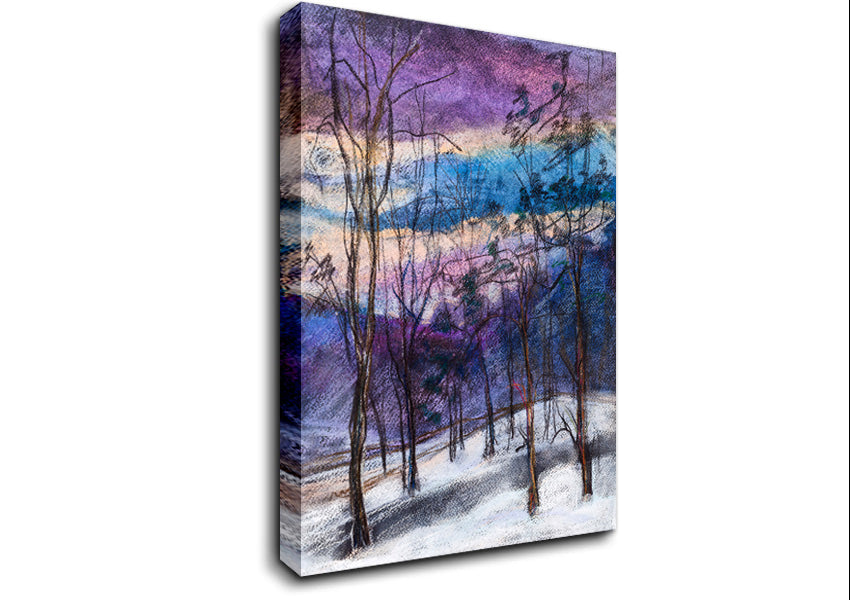Dusk In The Winter Canvas Wall Art