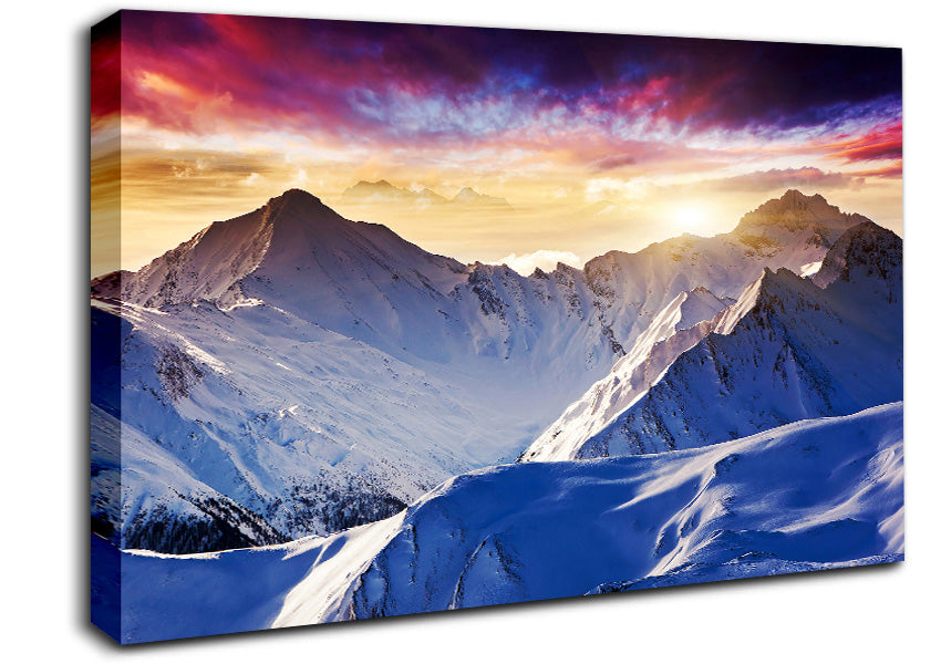 Snow Mountains 1 Canvas Wall Art