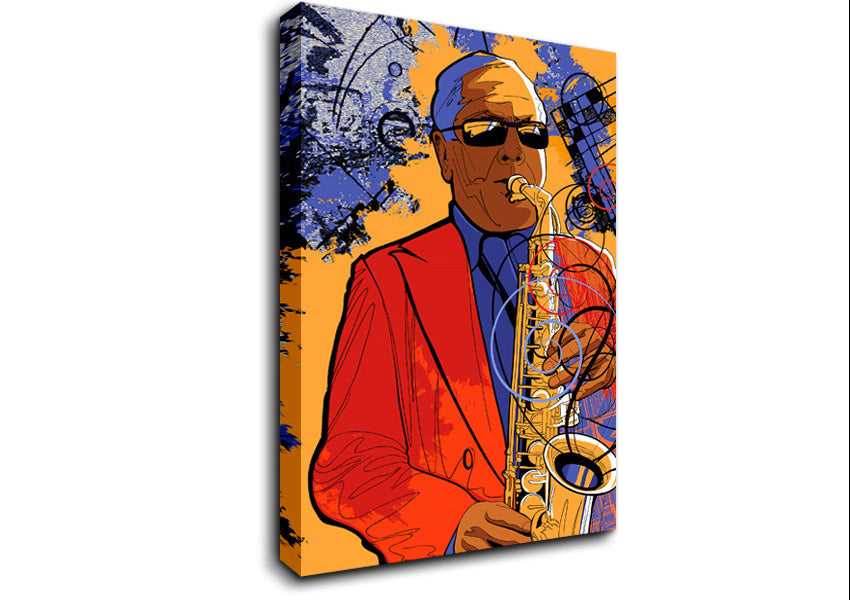 Saxophone Player 1 Canvas Wall Art