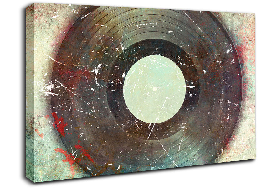 Retro Album Scratch Canvas Wall Art