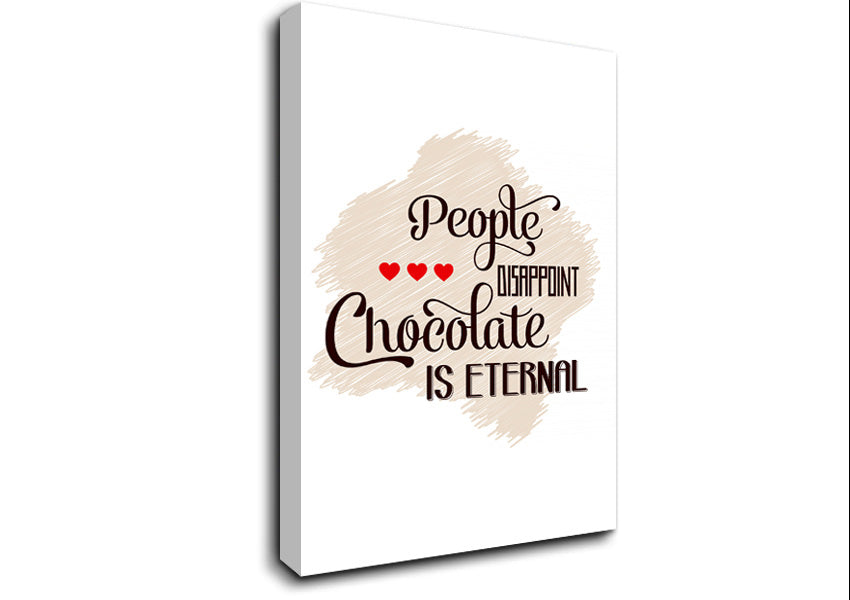 Chocolate Is Eternal Canvas Wall Art