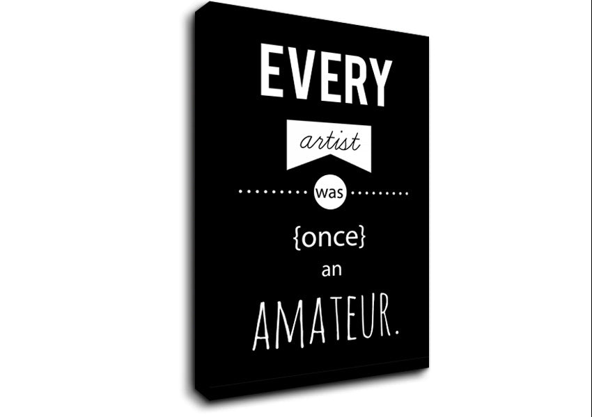 Every Artist Was Once An Canvas Wall Art