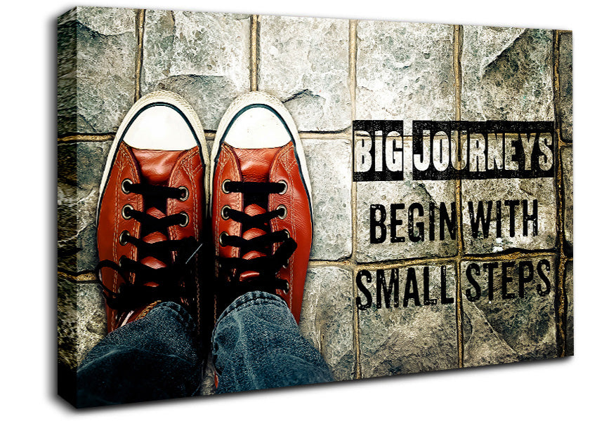 Big Journeys Begin Canvas Wall Art