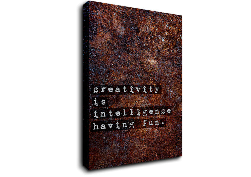 Creativity Is Intelligence Canvas Wall Art