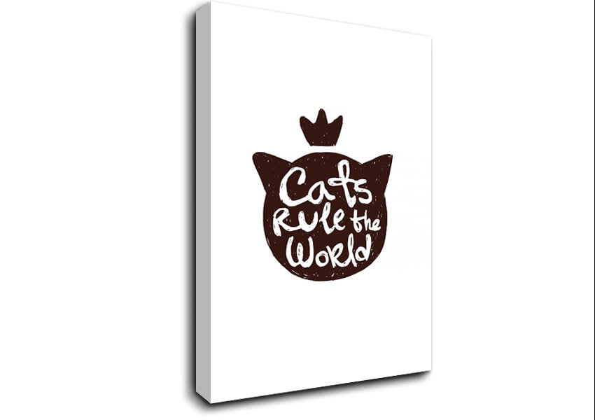 Cats Rule The World Canvas Wall Art