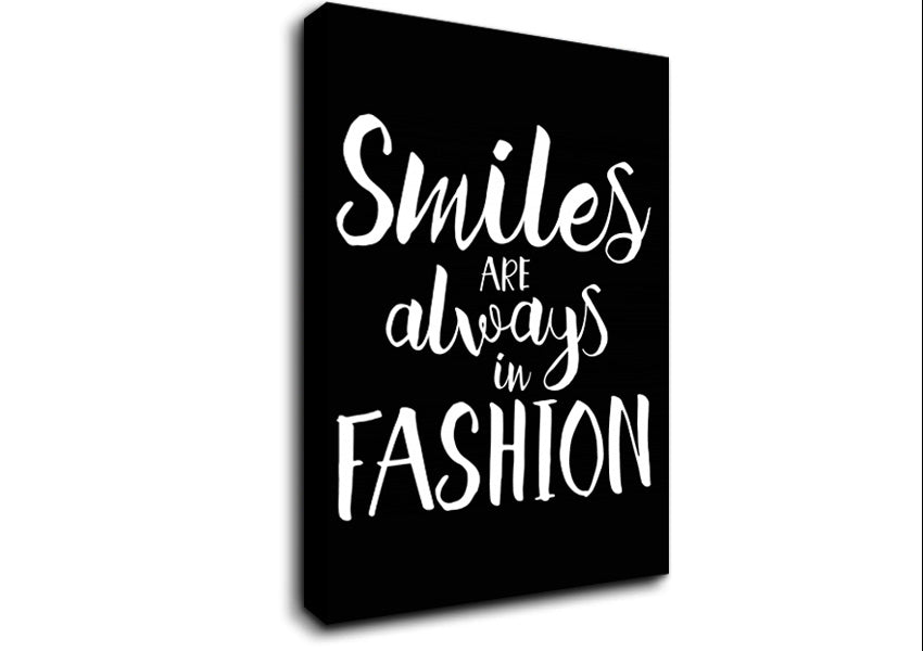 Smiles Are Always In Fashion 3 Canvas Wall Art