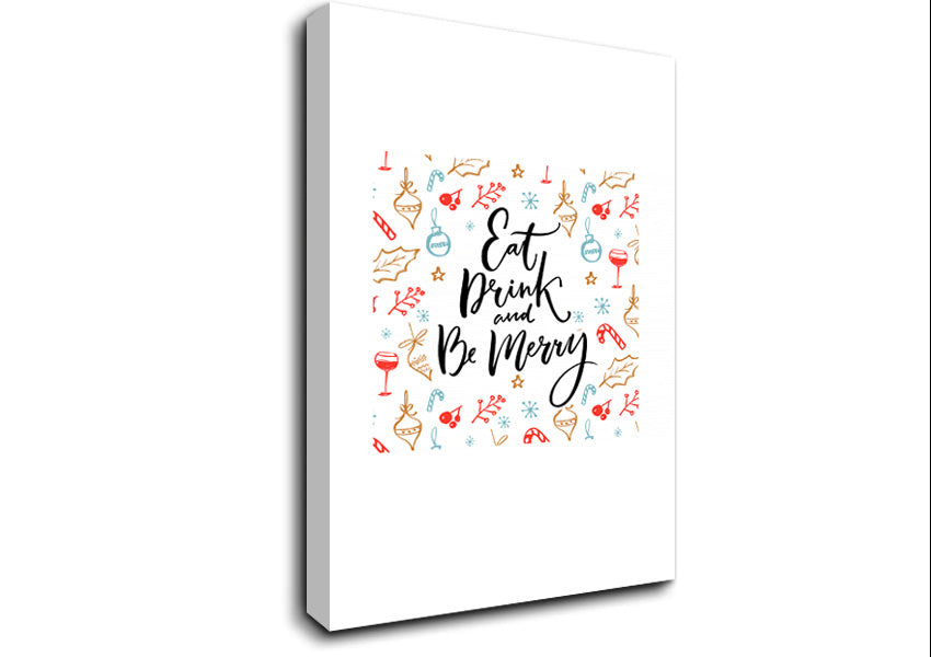 Eat Drink And Be Merry Canvas Wall Art