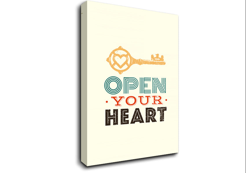 Open Your Heart Canvas Wall Art